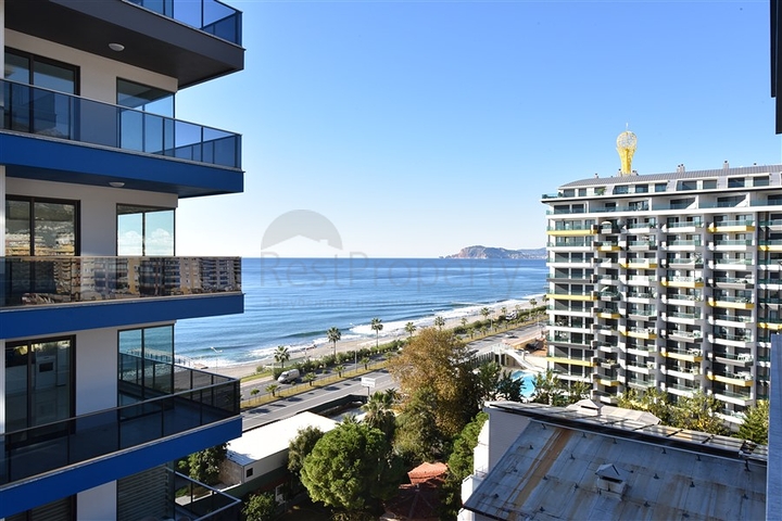 اطلالة بحرية مباشرة - شقة 2 غرفة وصالة - مجمع خمس نجوم - الانيا 