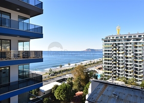 اطلالة بحرية مباشرة - شقة 2 غرفة وصالة - مجمع خمس نجوم - الانيا 