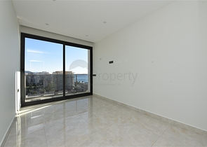 اطلالة بحرية - ضمن مجمع سكني حديث - شقة 1 غرفة وصالة في مهموتلار / الانيا