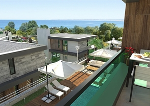 اطلالة بحر - مشروع قيد الانشاء - فلل مستقلة - في كارجي جاك /الانيا 