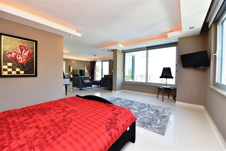 اطلالة بحر - تراس واسع - فيلا مفروشة فاخرة في كارجي جاك / الانيا 