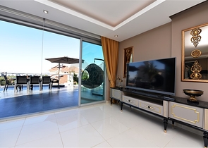 اطلالة بحر - تراس واسع - فيلا مفروشة فاخرة في كارجي جاك / الانيا 