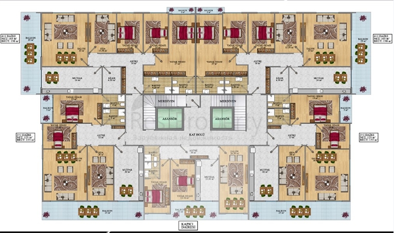 شقق عائلية ضمن مجمع خمس نجوم في مهموتلار / الانيا 