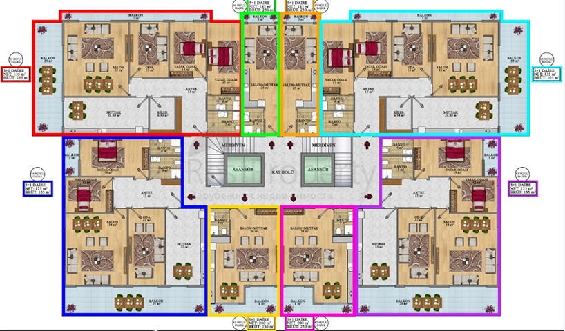 شقق عائلية ضمن مجمع خمس نجوم في مهموتلار / الانيا 