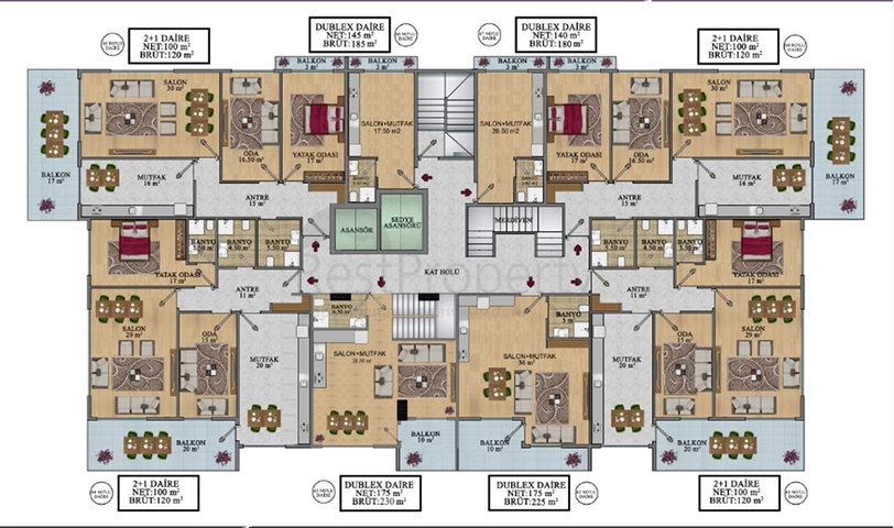شقق عائلية ضمن مجمع خمس نجوم في مهموتلار / الانيا 