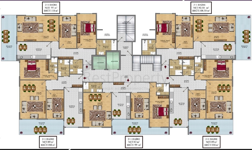 شقق عائلية ضمن مجمع خمس نجوم في مهموتلار / الانيا 