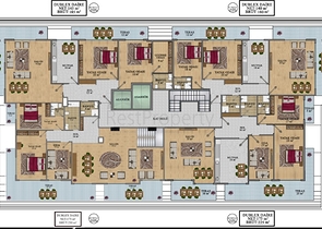 شقق عائلية ضمن مجمع خمس نجوم في مهموتلار / الانيا 