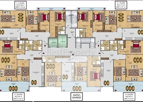 شقق عائلية ضمن مجمع خمس نجوم في مهموتلار / الانيا 