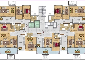 شقق عائلية ضمن مجمع خمس نجوم في مهموتلار / الانيا 
