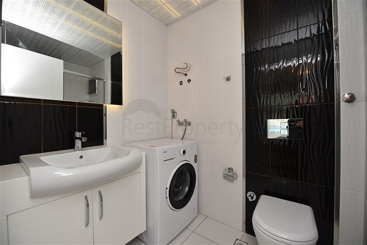 شقة مؤثثة من تصميم غرفة وصالة ضمن مجمع سكني فاخر في مهموتلار / الانيا 