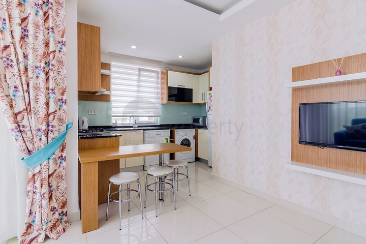 شقة بغرفة نوم واحدة مع أثاث في ليمان أنطاليا