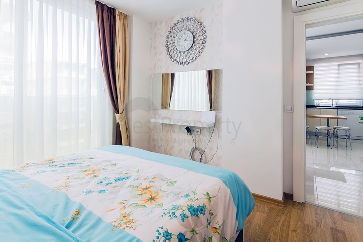 شقة بغرفة نوم واحدة مع أثاث في ليمان أنطاليا