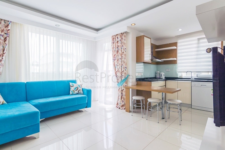 شقة بغرفة نوم واحدة مع أثاث في ليمان أنطاليا