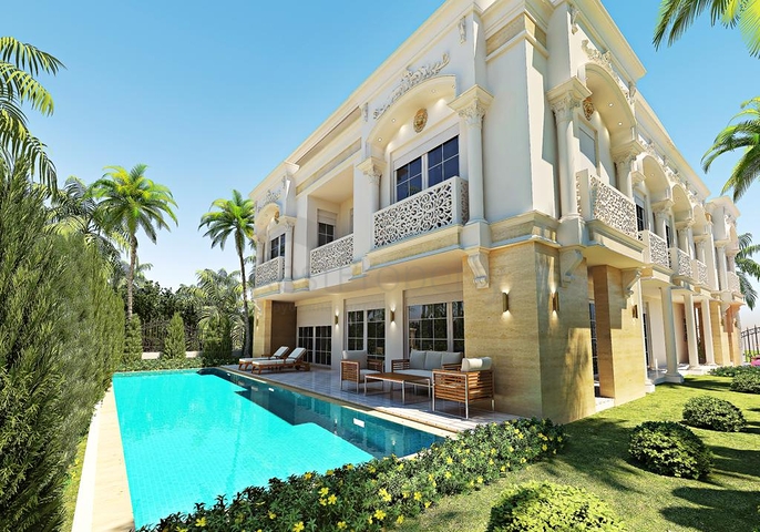 فيلا 8 + 2 على الطراز المغربي في انطاليا 800 متر من البحر