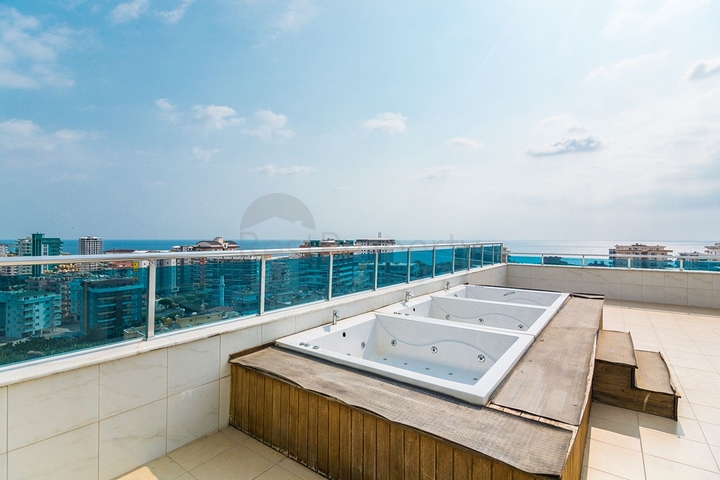 تصميم مميز - شقة مفروشة - ضمن مجمع فاخر في مهموتلار/ الانيا 