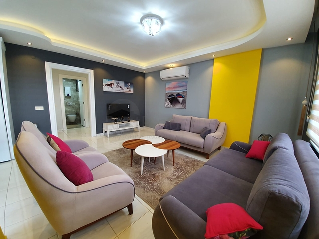 تصميم مميز - شقة مفروشة - ضمن مجمع فاخر في مهموتلار/ الانيا 