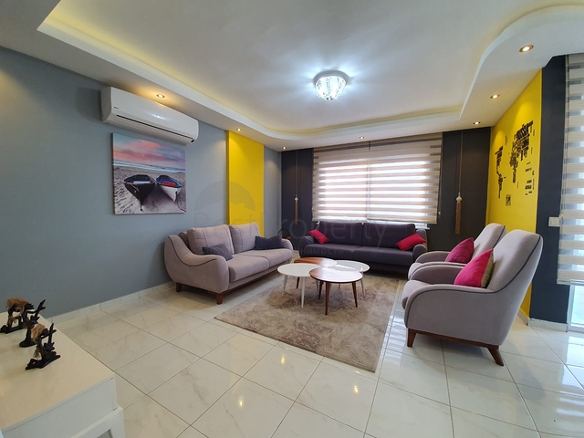 تصميم مميز - شقة مفروشة - ضمن مجمع فاخر في مهموتلار/ الانيا 