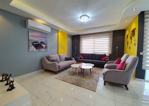 تصميم مميز - شقة مفروشة - ضمن مجمع فاخر في مهموتلار/ الانيا 