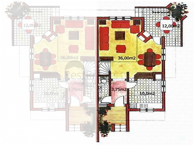 فيلا منفصلة 3 + 1 مع الأثاث في لارا أنطاليا