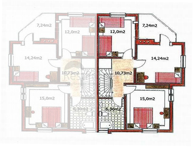 فيلا منفصلة 3 + 1 مع الأثاث في لارا أنطاليا