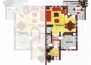 فيلا منفصلة 3 + 1 مع الأثاث في لارا أنطاليا