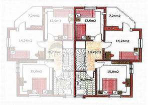 فيلا منفصلة 3 + 1 مع الأثاث في لارا أنطاليا