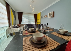 شقة مفروشة - غرفتين وصالة - قريبة من البحر - في مهموتلار / الانيا