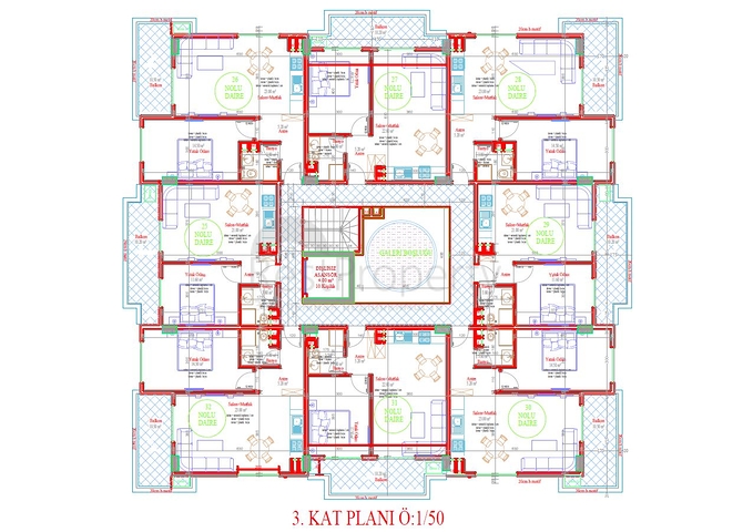للمستثمرين - شقق ضمن مجمع سكني - قريب من البحر - في مهموتلار / الانيا 