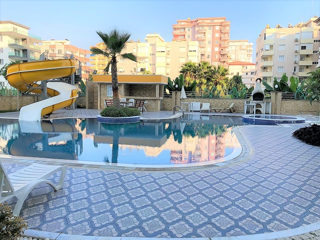 اطلالة بحرية - شقة غرفة وصالة - مجمع ذو خدمات متكاملة - في مهموتلار / الانيا 