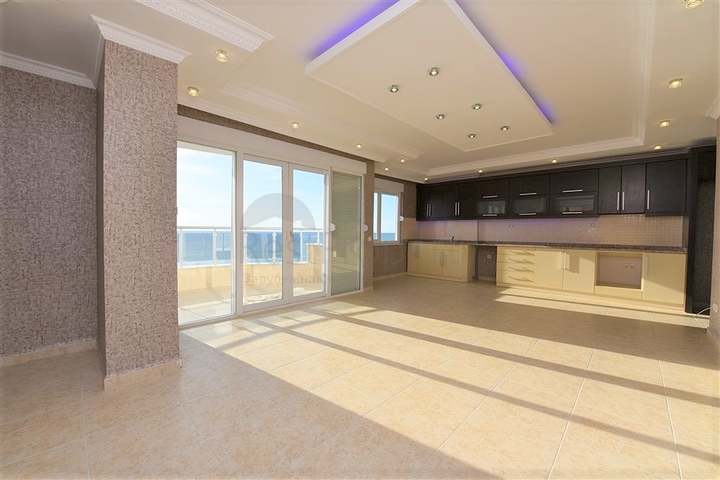 اطلالة بحرية - شقة غرفتين وصالة - ضمن مجمع اول صف على البحر - في مهموتلار / الانيا 