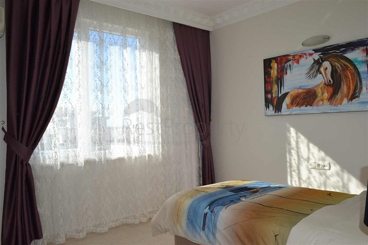 اطلالة بحر - سعر مناسب - شقة مفروشة 2 غرفة وصالة - في مهموتلار / الانيا 