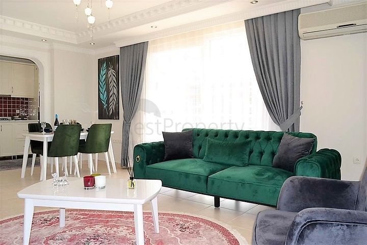 اطلالة بحر - سعر مناسب - شقة مفروشة 2 غرفة وصالة - في مهموتلار / الانيا 