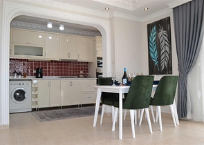 اطلالة بحر - سعر مناسب - شقة مفروشة 2 غرفة وصالة - في مهموتلار / الانيا 