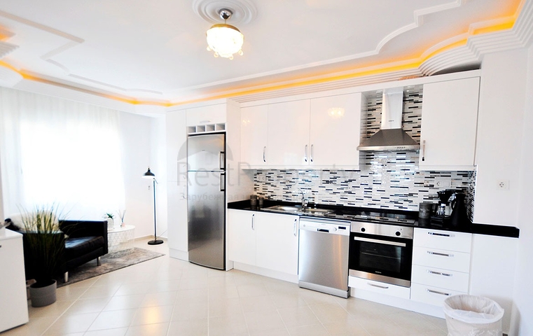 شقة عائلية واسعة - مع الاثاث - تصميم 2 غرفة وصالة - مهموتلار / الانيا 