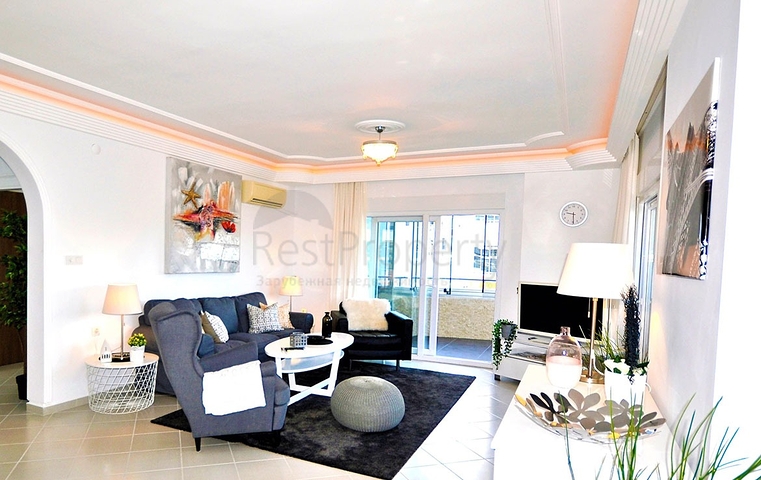 شقة عائلية واسعة - مع الاثاث - تصميم 2 غرفة وصالة - مهموتلار / الانيا 