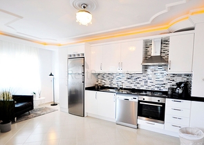 شقة عائلية واسعة - مع الاثاث - تصميم 2 غرفة وصالة - مهموتلار / الانيا 