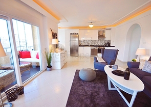 شقة عائلية واسعة - مع الاثاث - تصميم 2 غرفة وصالة - مهموتلار / الانيا 