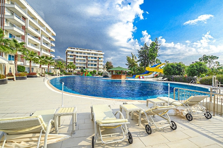 ضمن منتجع صيفي مناسب للعطلات - شقة 2 غرفة وصالة - ديمرتاش / الانيا 