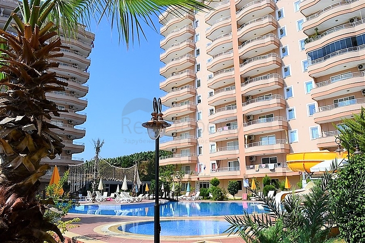 شقة عائلية مفروشة - اطلالة على المسبح - مهموتلار / الانيا 