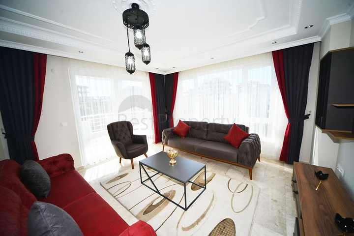 شقة مفروشة - تصميم 2 غرفة وصالة - ضمن مجمع سكني - مهموتلار / الانيا 