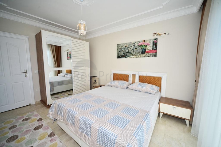 شقة مفروشة - تصميم 2 غرفة وصالة - ضمن مجمع سكني - مهموتلار / الانيا 