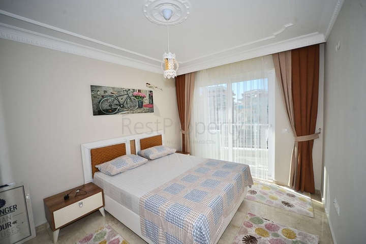 شقة مفروشة - تصميم 2 غرفة وصالة - ضمن مجمع سكني - مهموتلار / الانيا 