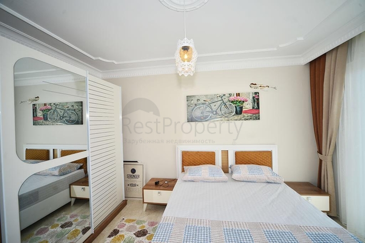 شقة مفروشة - تصميم 2 غرفة وصالة - ضمن مجمع سكني - مهموتلار / الانيا 