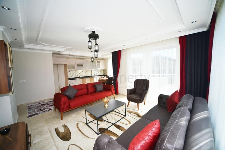 شقة مفروشة - تصميم 2 غرفة وصالة - ضمن مجمع سكني - مهموتلار / الانيا 