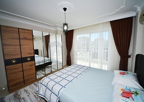 شقة مفروشة - تصميم 2 غرفة وصالة - ضمن مجمع سكني - مهموتلار / الانيا 