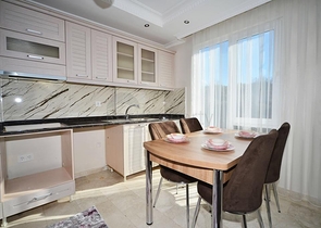 شقة مفروشة - تصميم 2 غرفة وصالة - ضمن مجمع سكني - مهموتلار / الانيا 