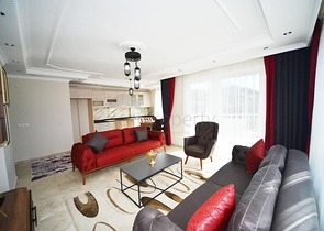 شقة مفروشة - تصميم 2 غرفة وصالة - ضمن مجمع سكني - مهموتلار / الانيا 