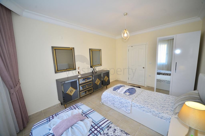 شقة عائلية واسعة -أثاث جديد - تصميم 2 غرفة وصالة - في مهموتلار / الانيا 