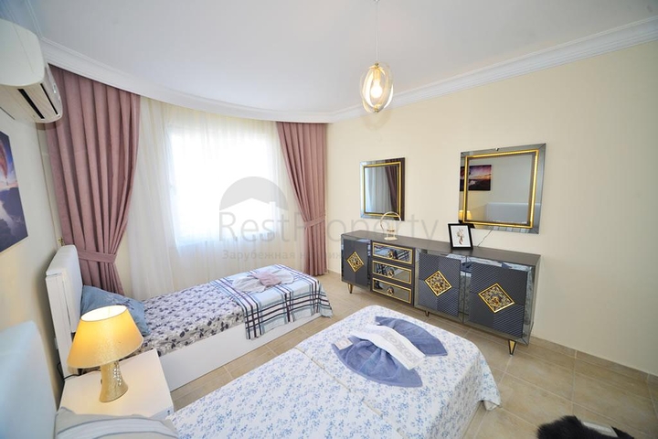 شقة عائلية واسعة -أثاث جديد - تصميم 2 غرفة وصالة - في مهموتلار / الانيا 