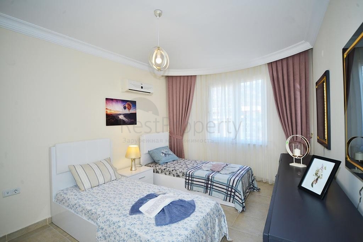 شقة عائلية واسعة -أثاث جديد - تصميم 2 غرفة وصالة - في مهموتلار / الانيا 